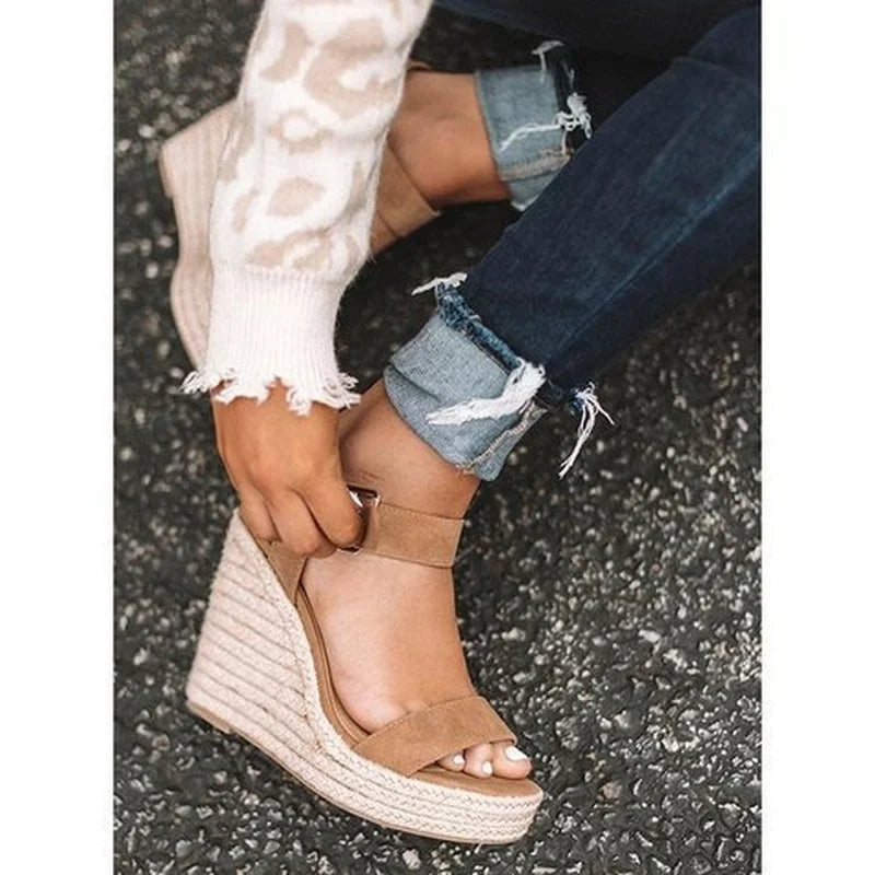 High Heel Wedge Sandals