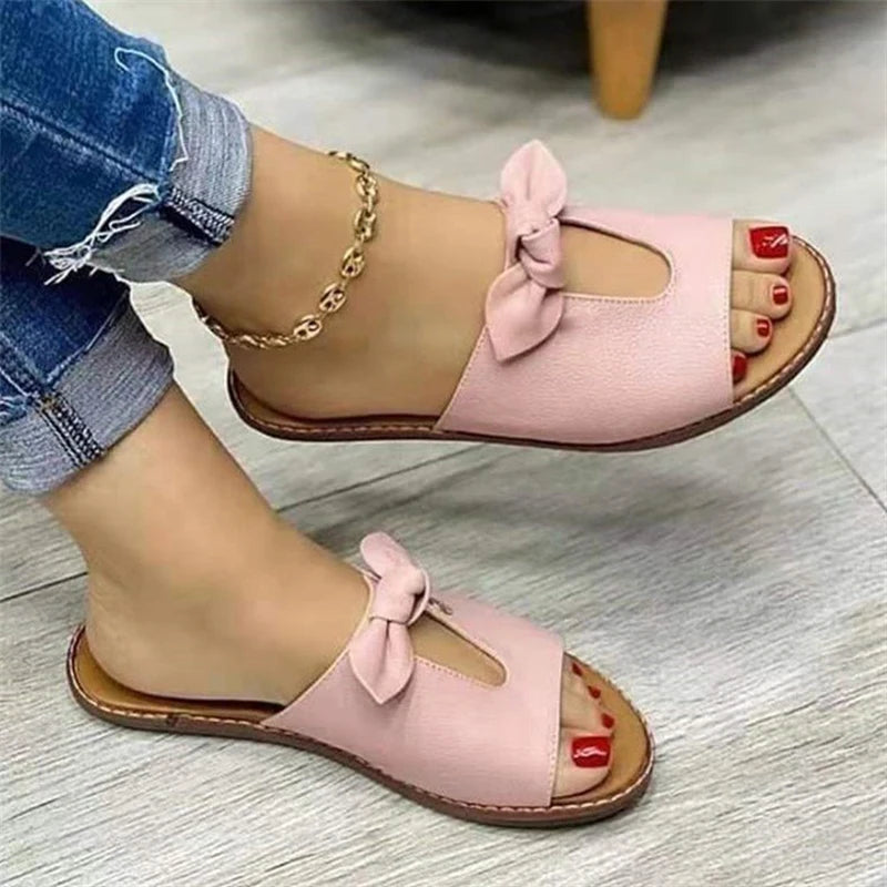 Fashion Bow Female Slippers