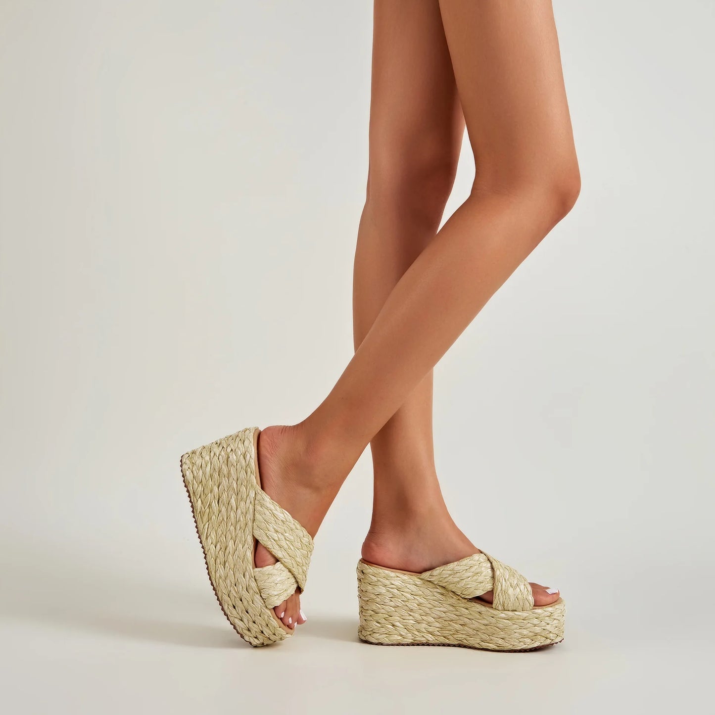 Braided Hemp Rope Wedge Slipper