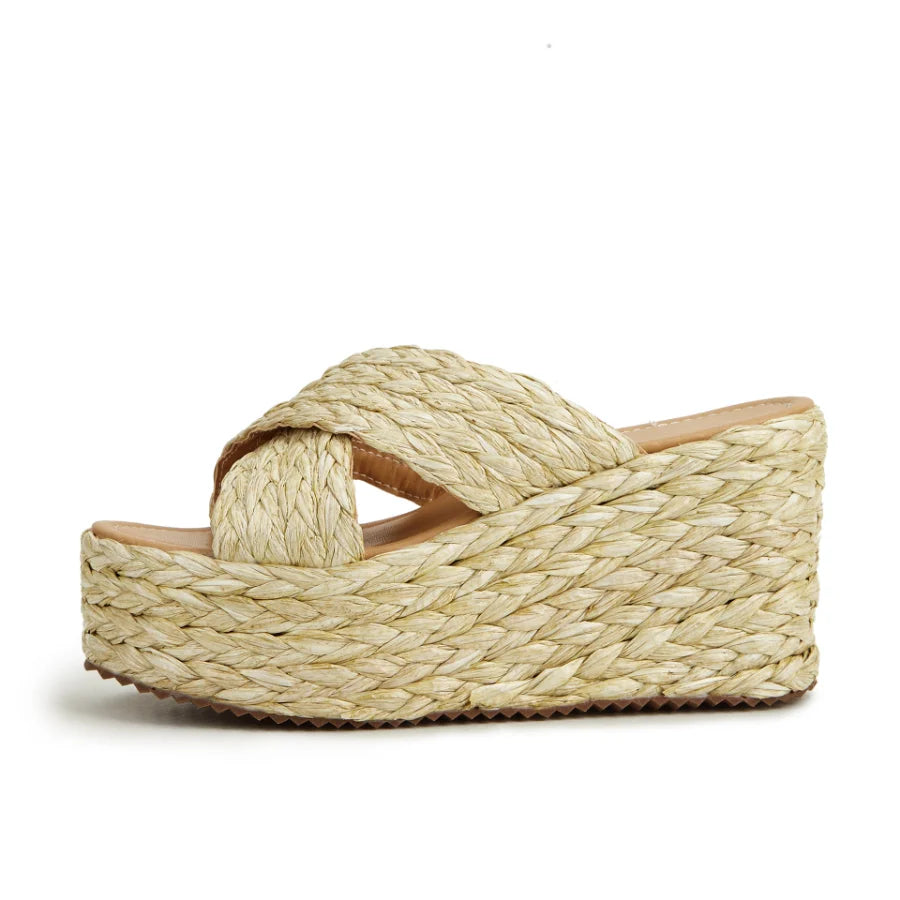 Braided Hemp Rope Wedge Slipper