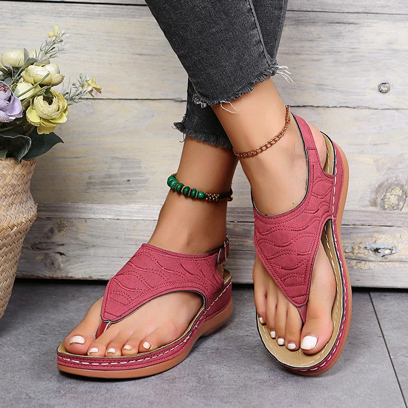 Clip Toe Wedge Sandals