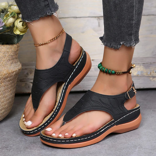 Clip Toe Wedge Sandals