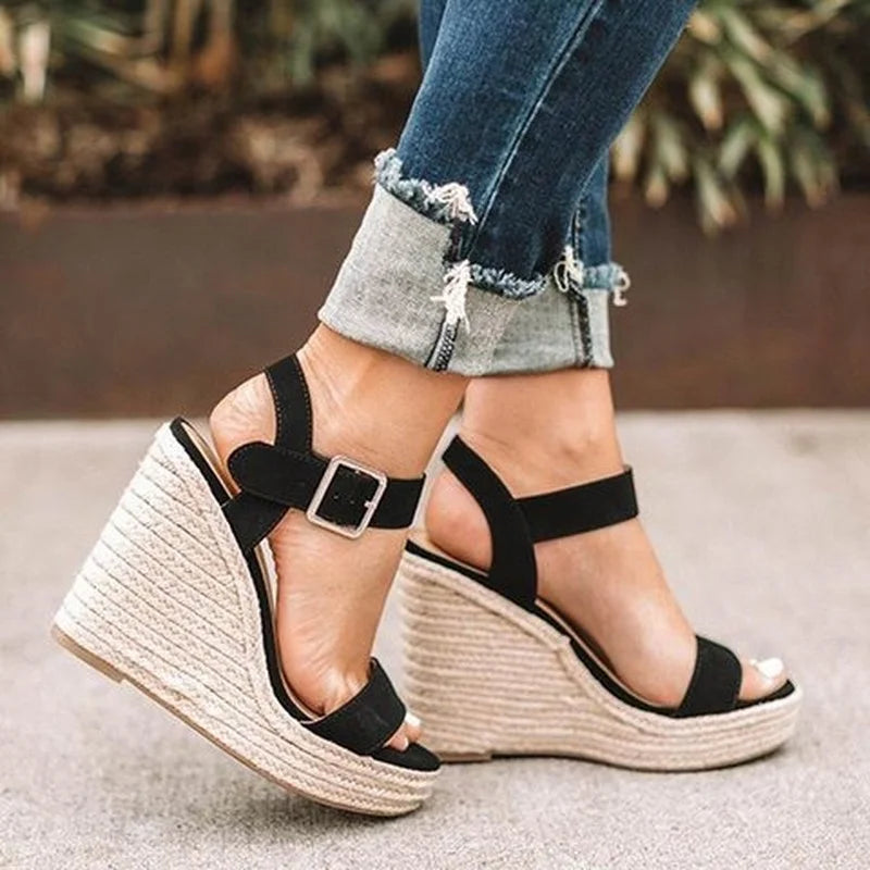 High Heel Wedge Sandals