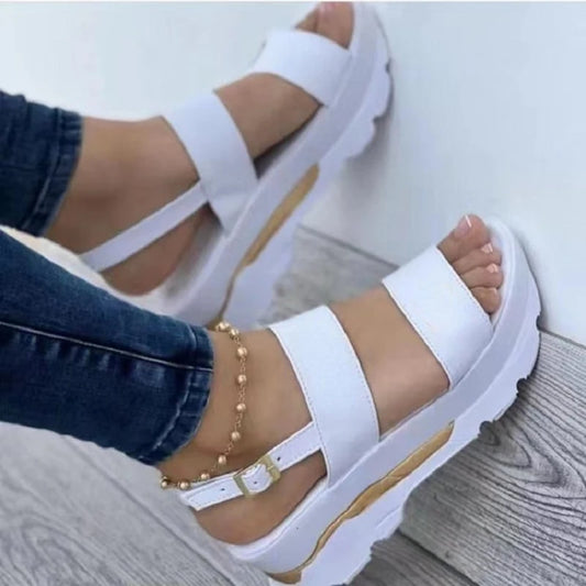 Buckle Strap Platform Sandals