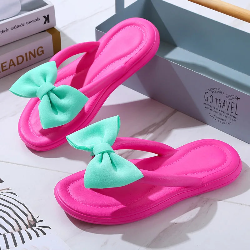 Sweet Bow Tie Flip Flops