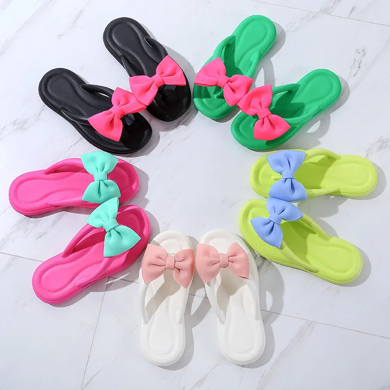 Sweet Bow Tie Flip Flops