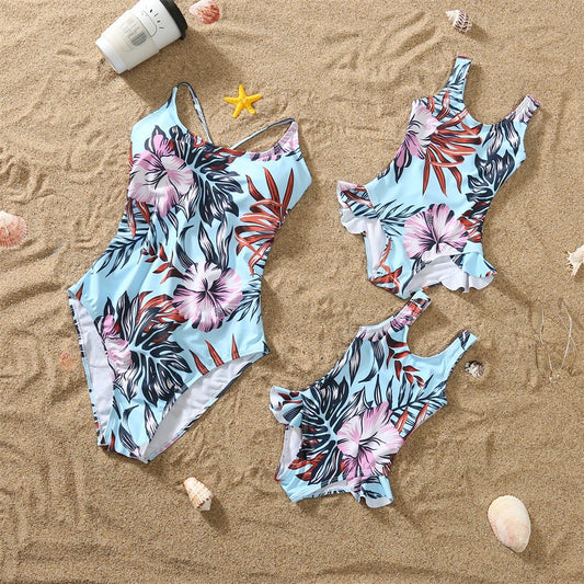 Tropical Leaf Mommy and Me Swimwear