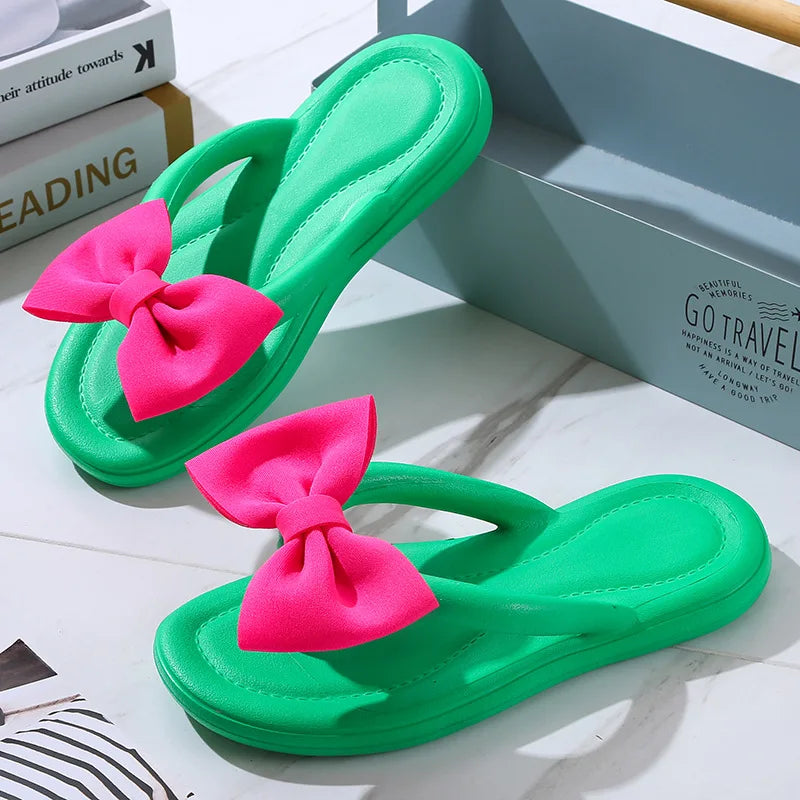 Sweet Bow Tie Flip Flops