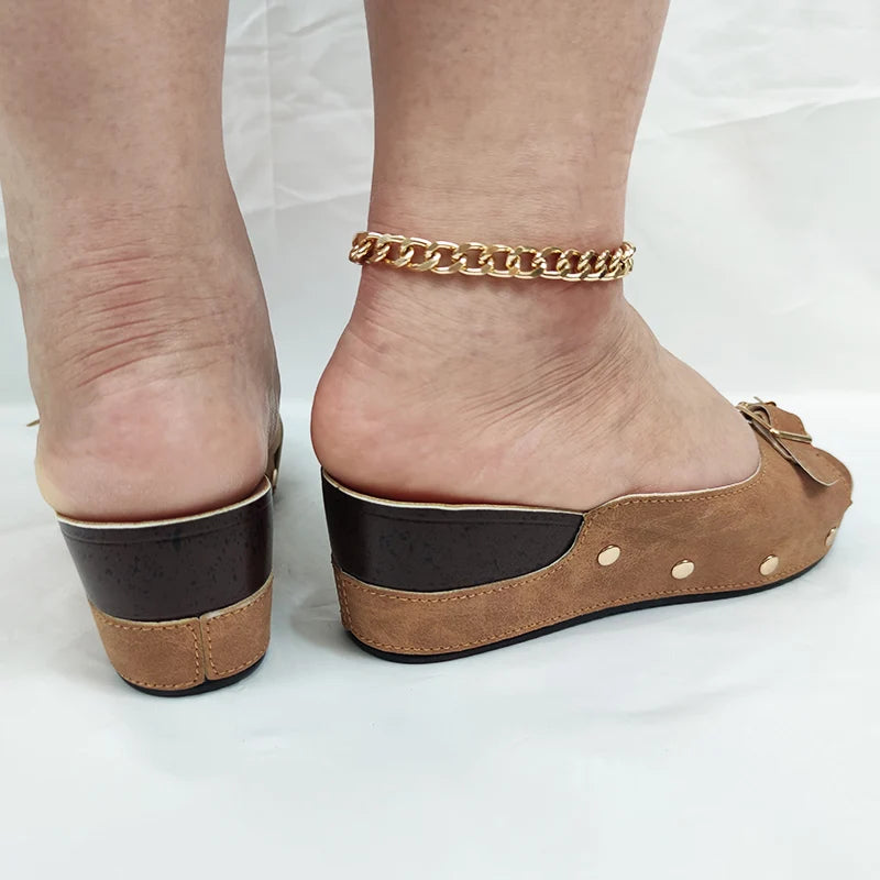 Rivet Platform Slippers