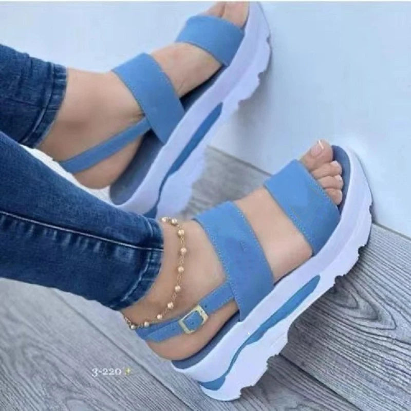 Buckle Strap Platform Sandals