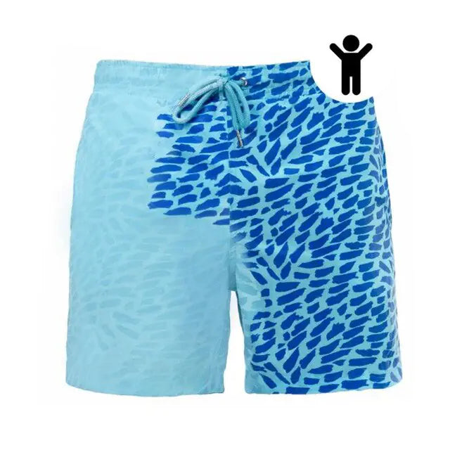 Water Change Color Beach Trunks -children