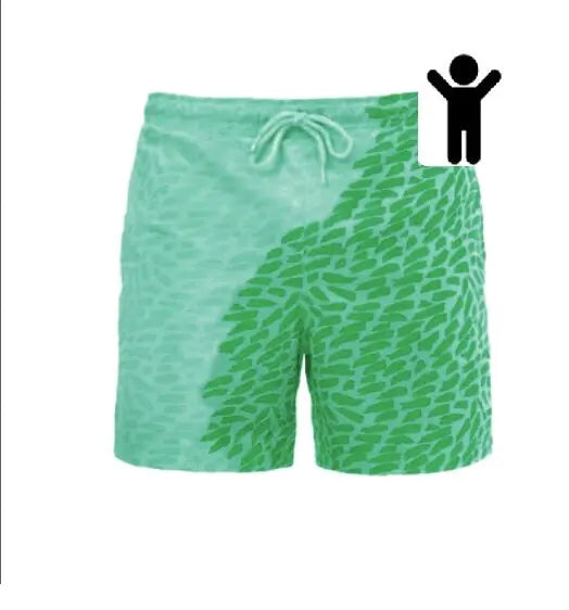 Water Change Color Beach Trunks -children